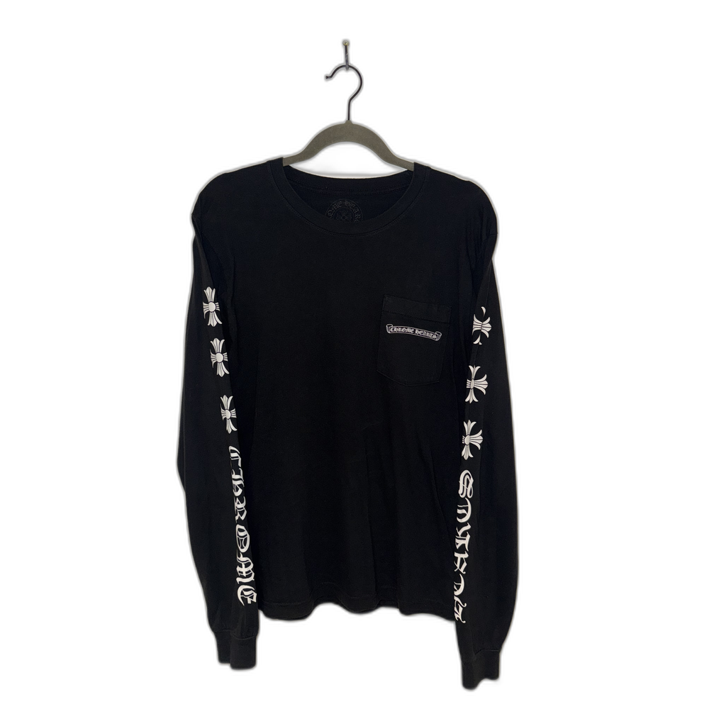 Chrome Hearts L/S Tee Black Cross Sleeve Print