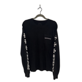 Chrome Hearts L/S Tee Black Cross Sleeve Print
