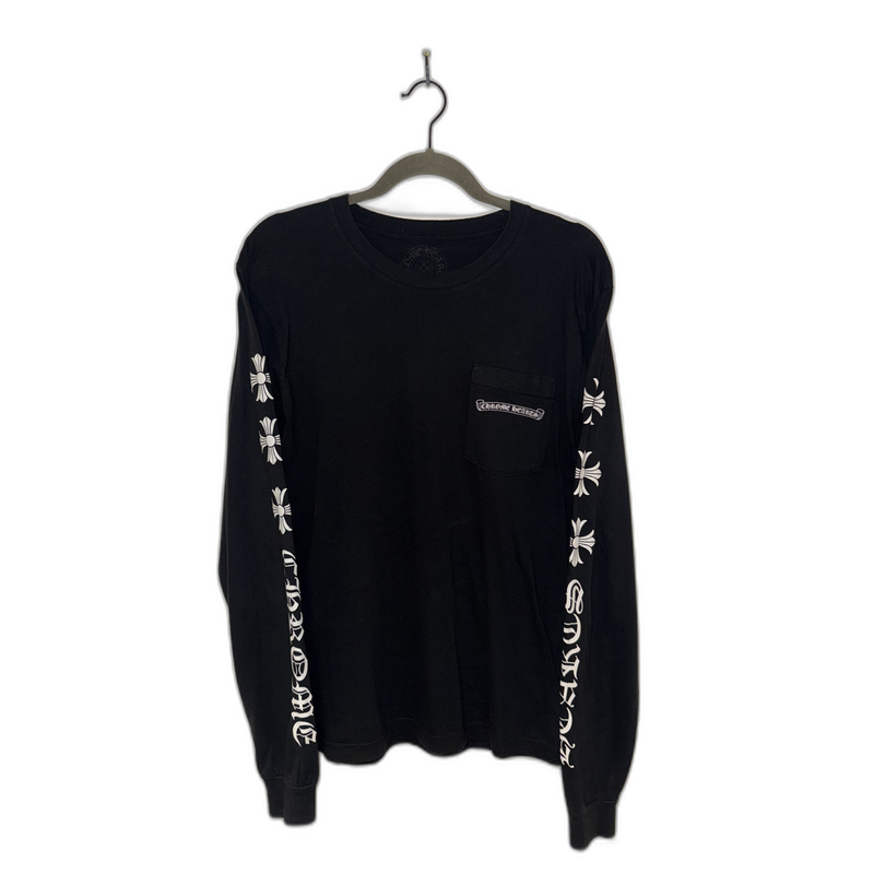 Chrome Hearts L/S Tee Black Cross Sleeve Print