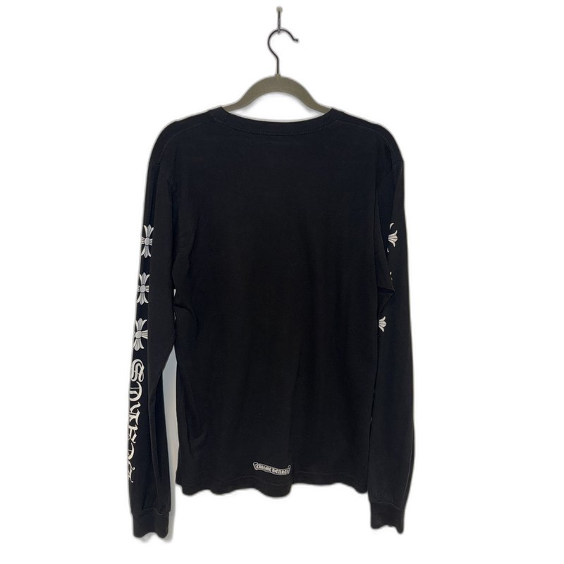 Chrome Hearts L/S Tee Black Cross Sleeve Print