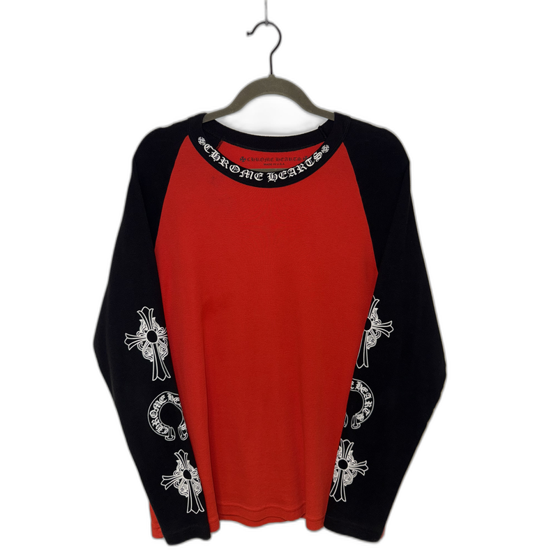 Chrome Hearts L/S Baseball Tee Red