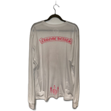 Chrome Hearts L/S Tee White Pink Skull FOTI
