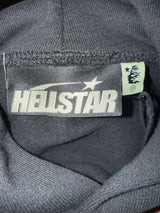 Hellstar Hoodie Black Sports Logo Orange/White
