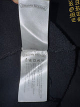 Chrome Hearts Hoodie Black Gold Glitter Vertical Logo