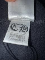 Chrome Hearts Hoodie Black Gold Glitter Vertical Logo
