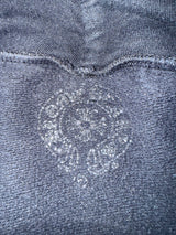 Chrome Hearts Hoodie Black Horseshoe Floral Sleeve