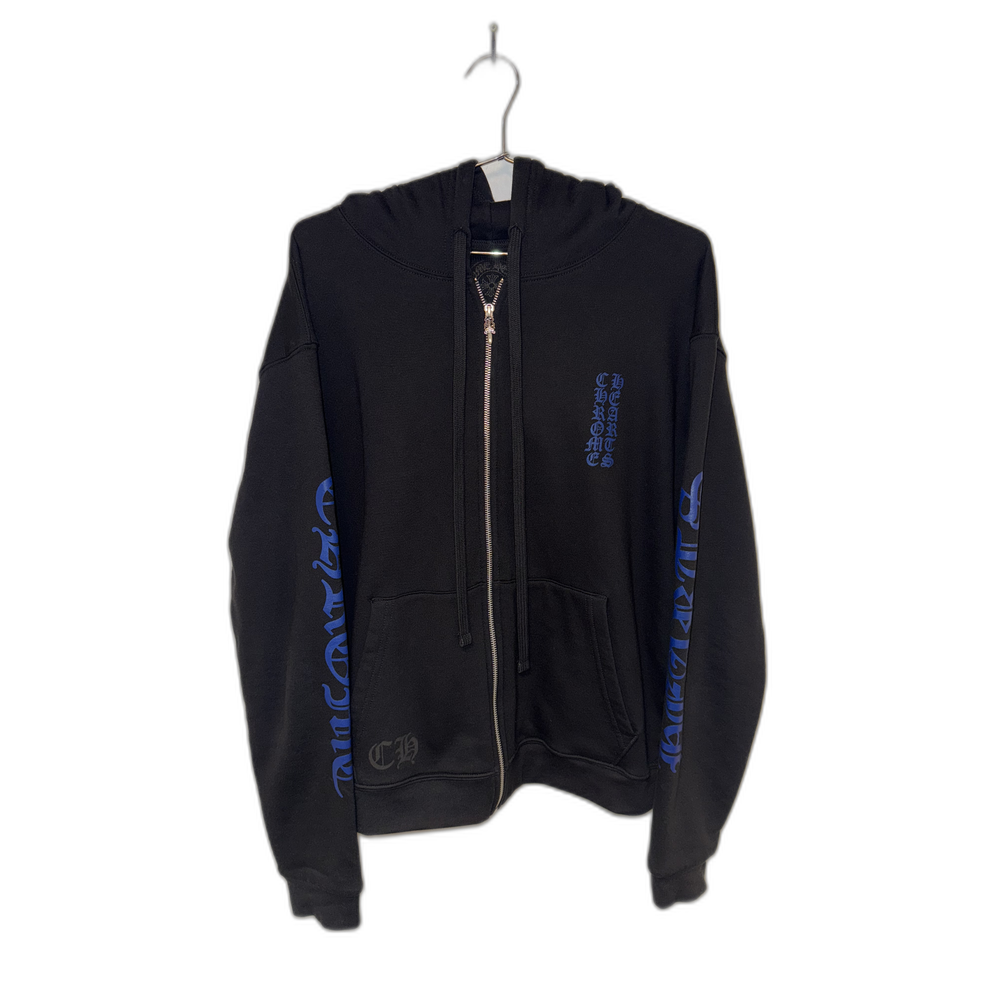 Chrome Hearts Zip Up Black Blue Vertical Logo