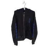 Chrome Hearts Zip Up Black Blue Vertical Logo
