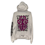 Chrome Hearts Hoodie White Eyechart Purple Dagger